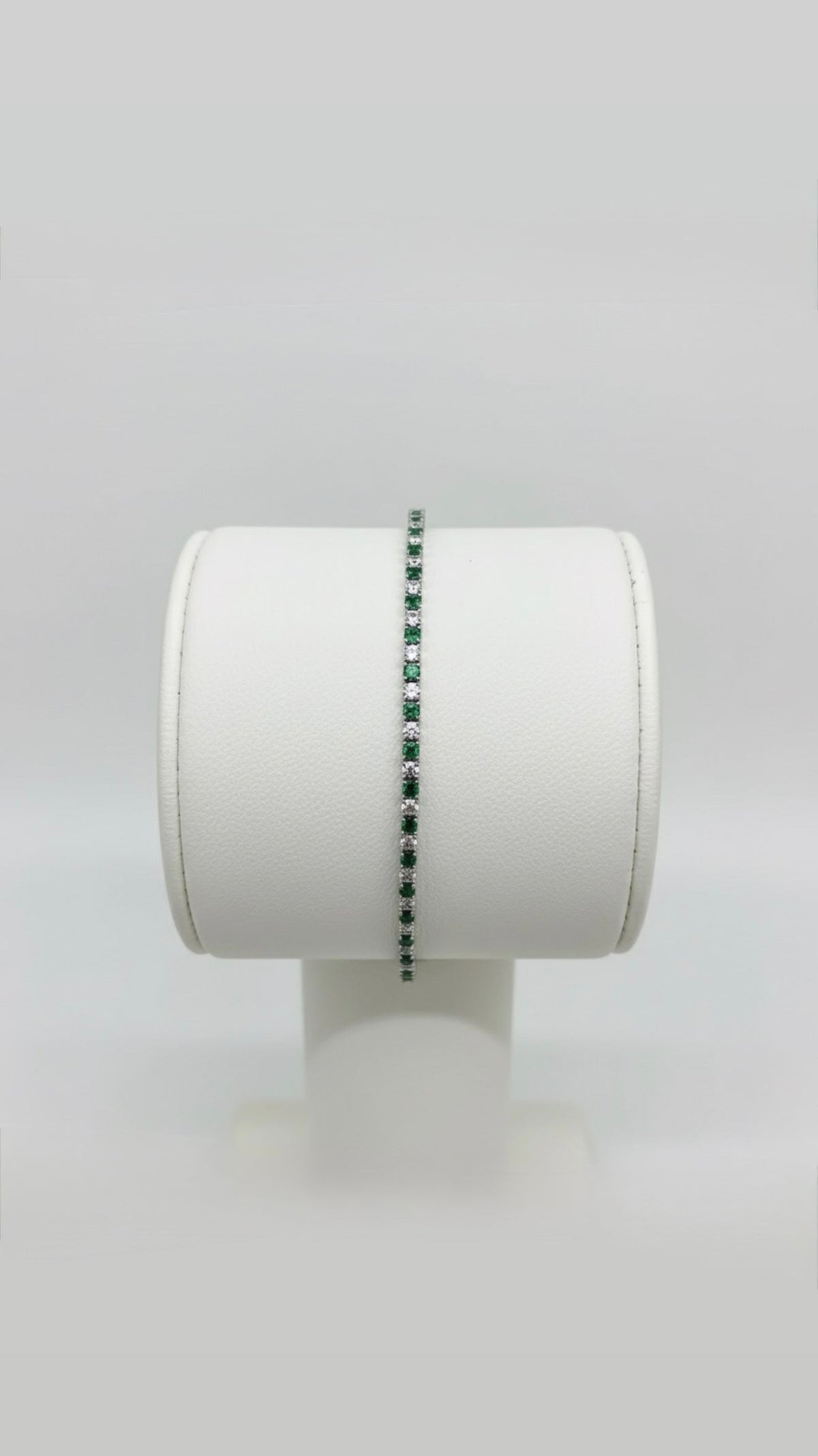 BRACCIALE TENNIS VERDE E BIANCO